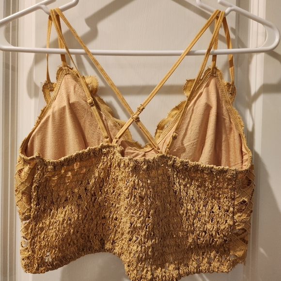 NWT Women's Anemone Grace gold lace padded Bralette. Size 2X. - Picture 2 of 5